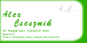 alex csesznik business card